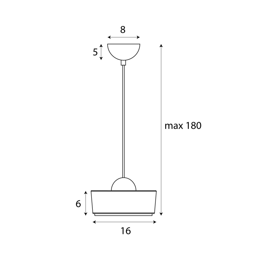 MAXLIGHT P0542 - LED Chandelier on a string LIPARI LED/6W/230V d. 16 cm clear