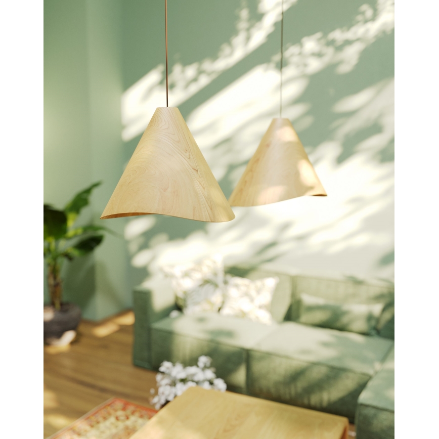 MAXLIGHT P0547 - Chandelier on a string SAKURA 1xE27/60W/230V d. 33,5 cm oak