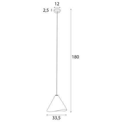 MAXLIGHT P0547 - Chandelier on a string SAKURA 1xE27/60W/230V d. 33,5 cm oak