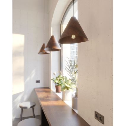 MAXLIGHT P0548 - Chandelier on a string SAKURA 1xE27/60W/230V d. 33,5 cm walnut
