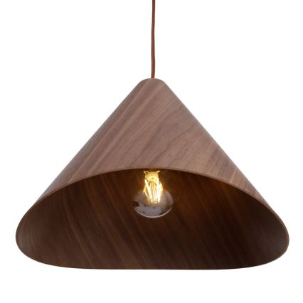 MAXLIGHT P0548 - Chandelier on a string SAKURA 1xE27/60W/230V d. 33,5 cm walnut