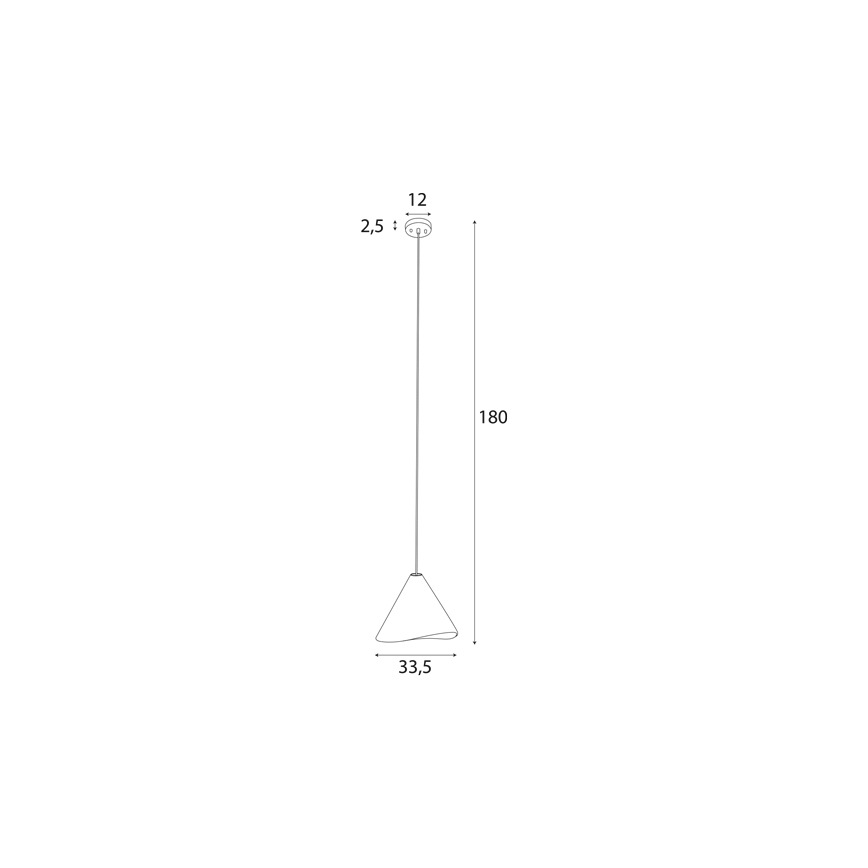 MAXLIGHT P0548 - Chandelier on a string SAKURA 1xE27/60W/230V d. 33,5 cm walnut
