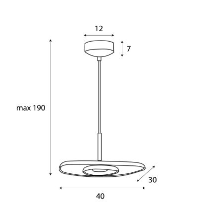 MAXLIGHT P0561 - LED Chandelier on a string DEUX LED/5W/230V beige/grey