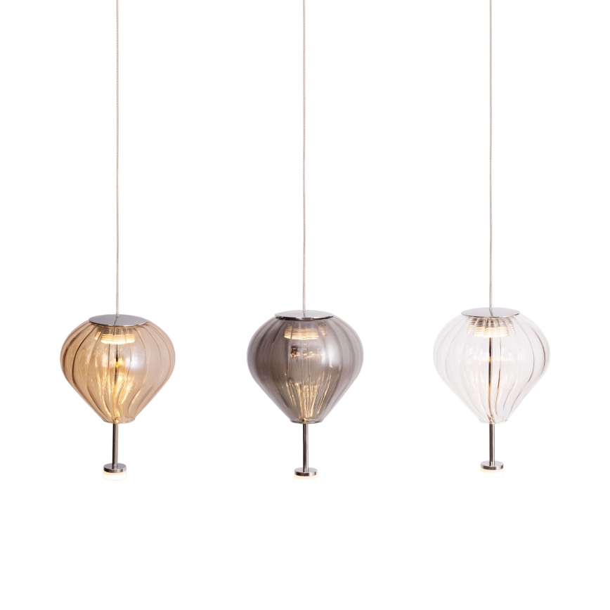 MAXLIGHT P0575 - LED Chandelier on a string PALLONCINI 2xLED/3W/230V d. 12 cm beige