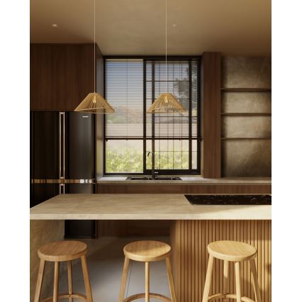 MAXLIGHT P0577 - Chandelier on a string AMALFI 1xE27/15W/230V d. 45 cm beige
