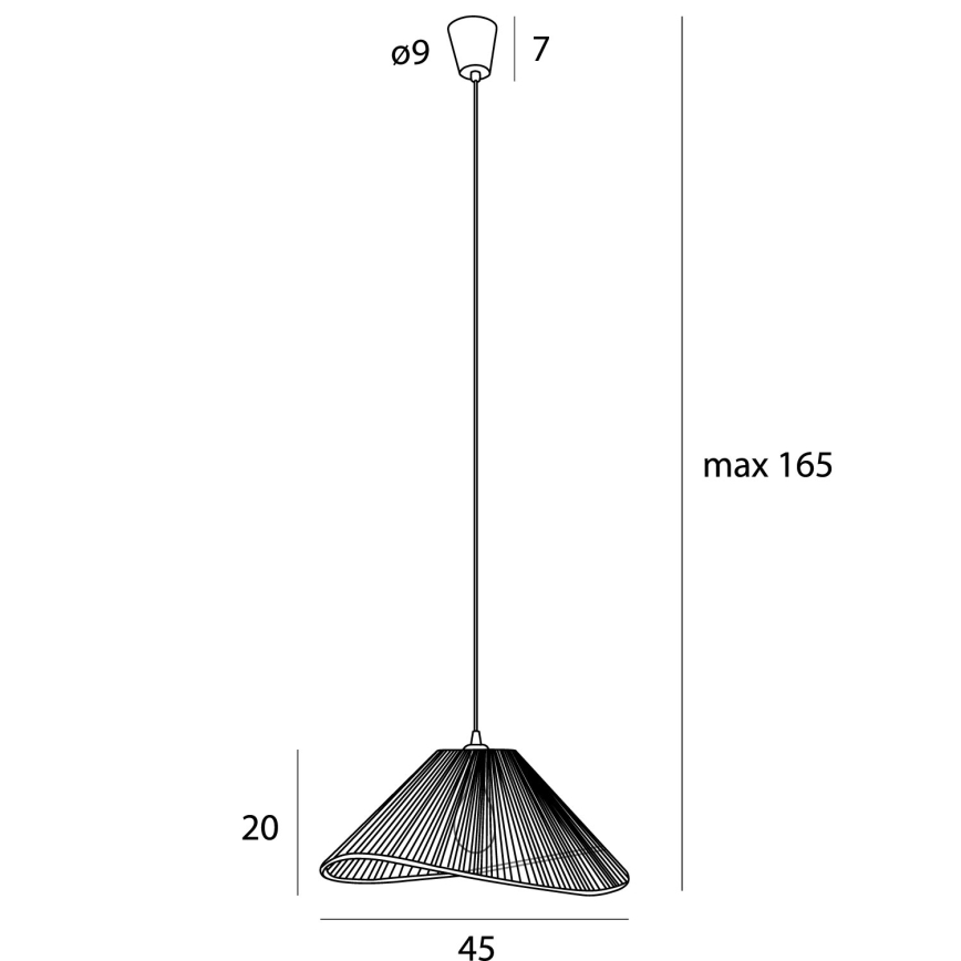 MAXLIGHT P0577 - Chandelier on a string AMALFI 1xE27/15W/230V d. 45 cm beige