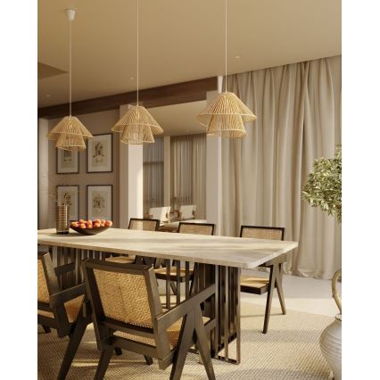 MAXLIGHT P0578 - Chandelier on a string AMALFI 1xE27/15W/230V d. 45 cm beige
