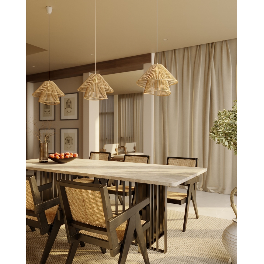 MAXLIGHT P0578 - Chandelier on a string AMALFI 1xE27/15W/230V d. 45 cm beige