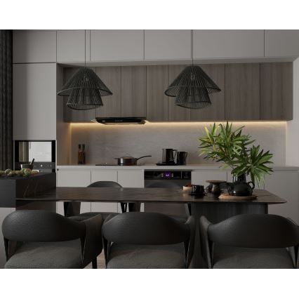 MAXLIGHT P0580 - Chandelier on a string AMALFI 1xE27/15W/230V d. 45 cm black