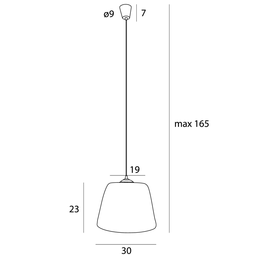 MAXLIGHT P0582 - Chandelier on a string POT 1xE27/15W/230V d. 30 cm beige