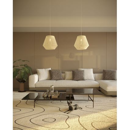 MAXLIGHT P0584 - Chandelier on a string PRASLIN 1xE27/15W/230V d. 44 cm beige