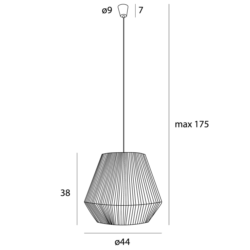 MAXLIGHT P0584 - Chandelier on a string PRASLIN 1xE27/15W/230V d. 44 cm beige