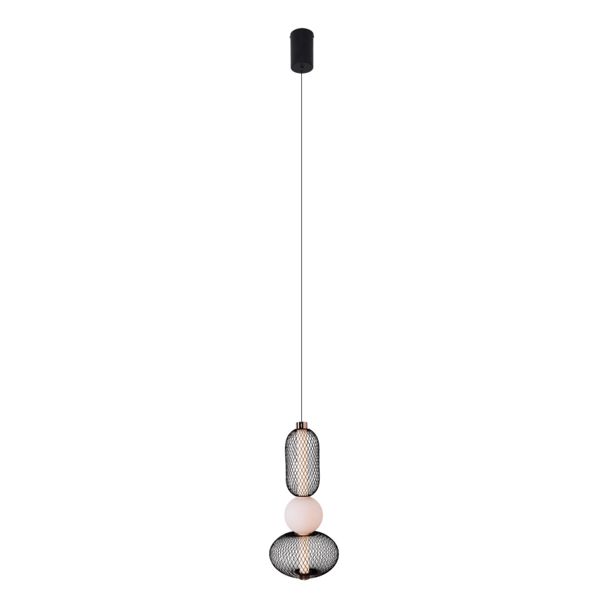 MAXLIGHT P0591 - LED Chandelier on a string BORA LED/10W/230V d. 22 cm white/black