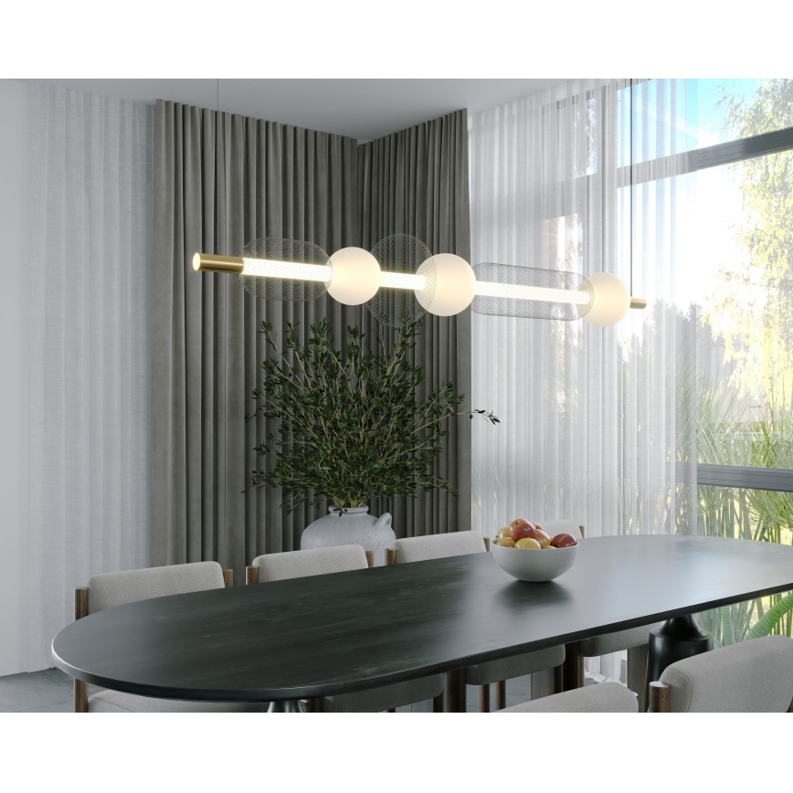 MAXLIGHT P0593 - LED Chandelier on a string BORA LED/29W/230V white/black