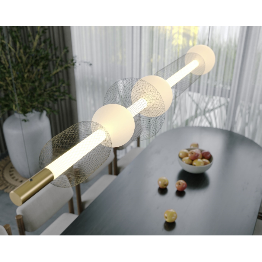 MAXLIGHT P0593 - LED Chandelier on a string BORA LED/29W/230V white/black