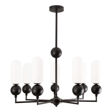MAXLIGHT P0632 - NOVA Rod Chandelier 7xG9/7W/230V, Ø 70 cm, Black