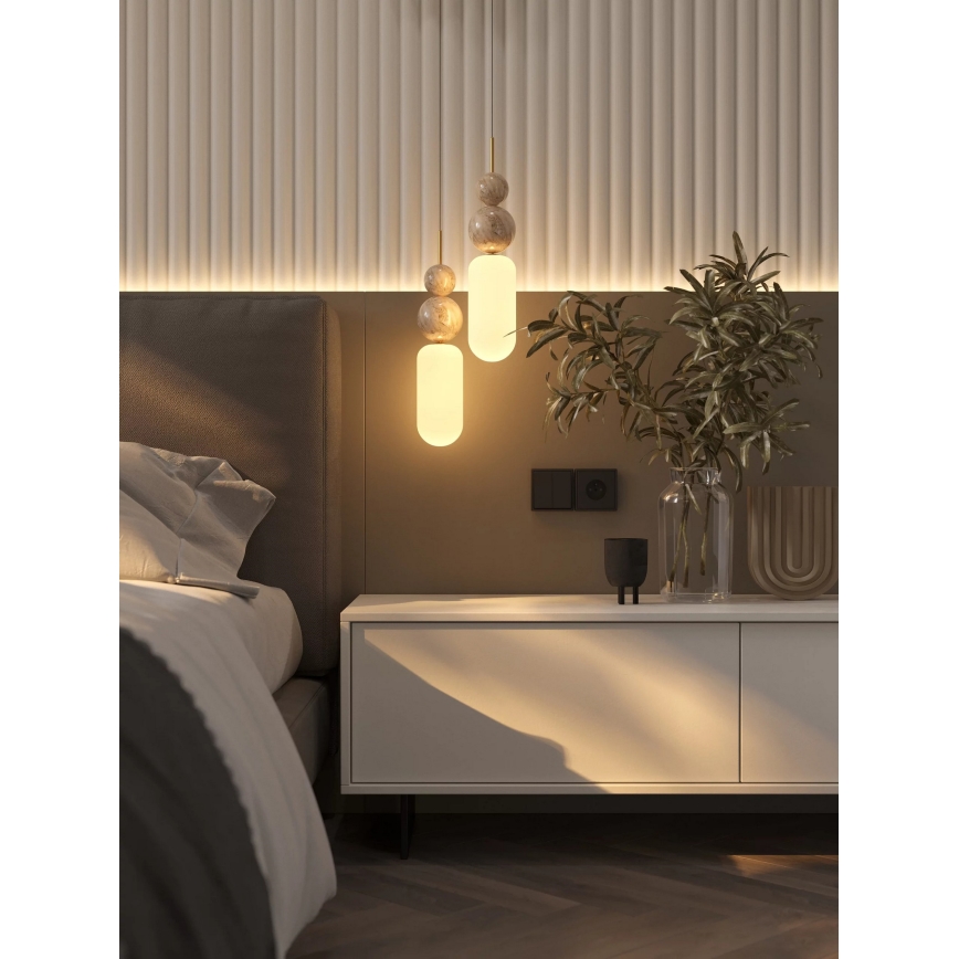 MAXLIGHT P0642 - NOVA cable pendant lamp 1xG9/12W/230V Ø 12 cm gold
