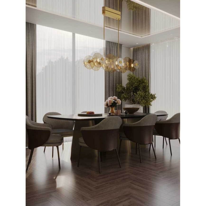 MAXLIGHT P0643 - ALLURE LED/51W/230V Gold Rod Pendant