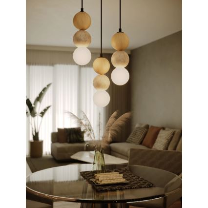 MAXLIGHT P0664 - ALICE Cable Pendant Lamp 1x G9/7W/230V Ø 10 cm Black/Beige