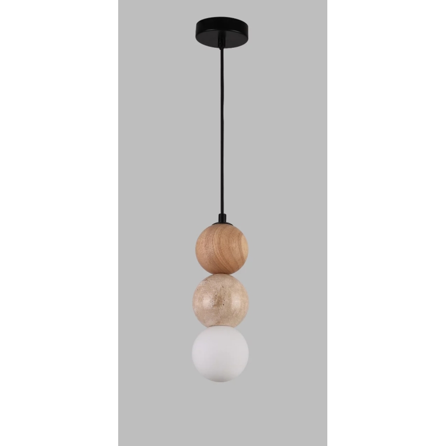 MAXLIGHT P0664 - ALICE Cable Pendant Lamp 1x G9/7W/230V Ø 10 cm Black/Beige