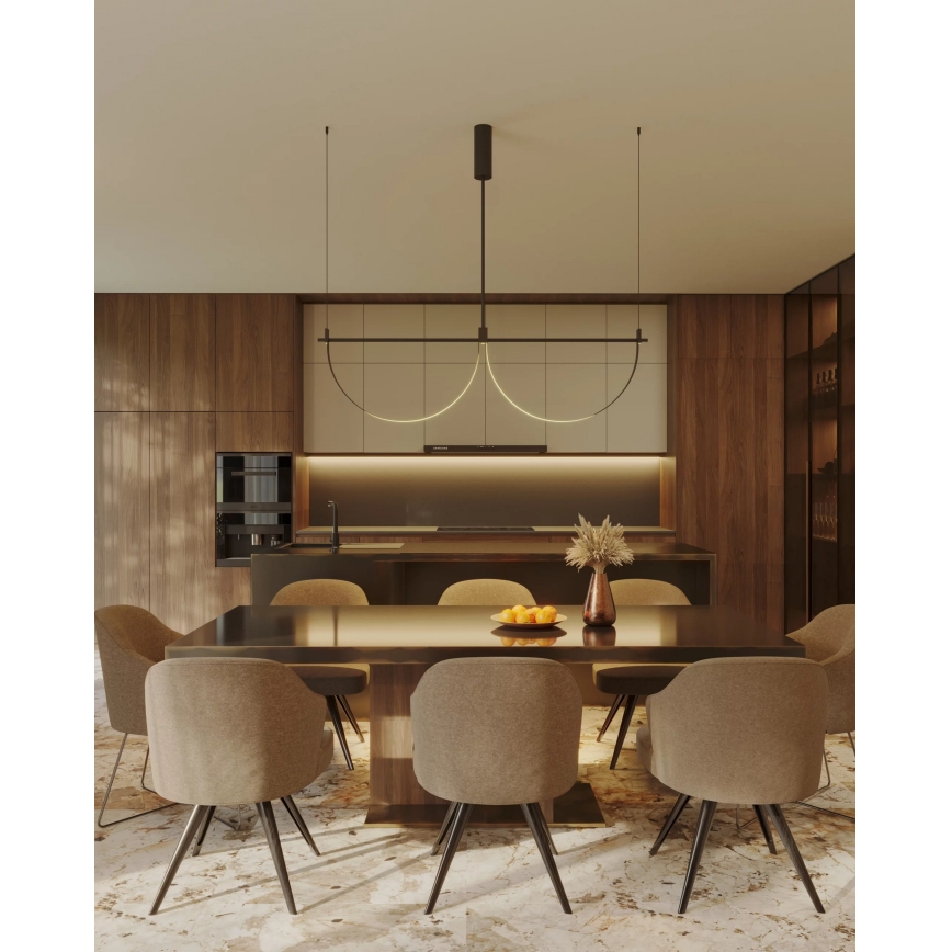 MAXLIGHT P0688 - LED cable-suspended pendant VICTORIA LED/40W/230V CRI 90 black