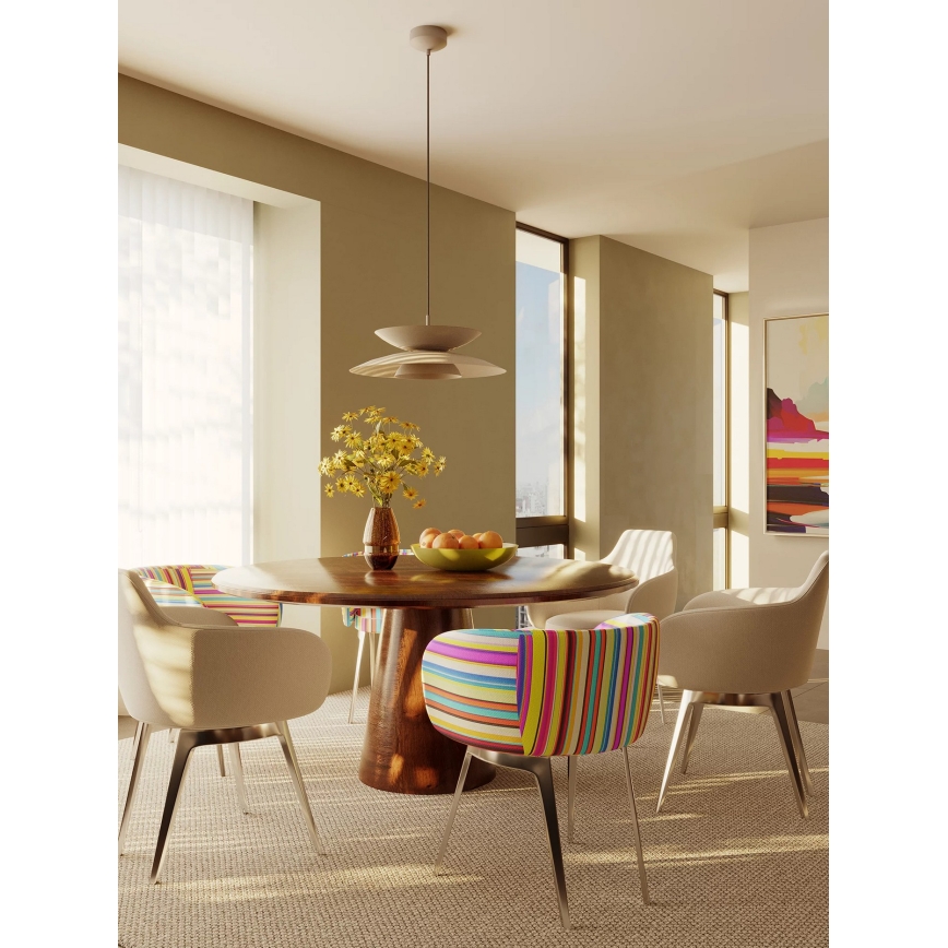 MAXLIGHT P0698 - LED pendant on cable MAYUMI LED/12W/230V Ø 50 cm CRI 96 beige