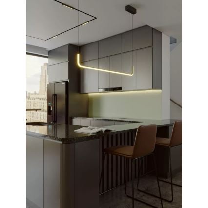 MAXLIGHT PO644 - LED Cable-Suspended Pendant URUS LED/17W/230V Black