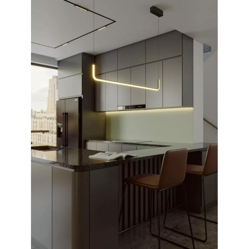 MAXLIGHT PO644 - LED Cable-Suspended Pendant URUS LED/17W/230V Black