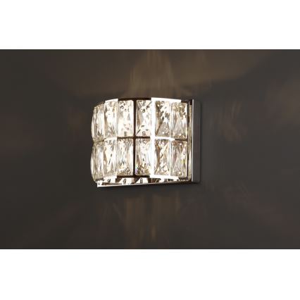 MAXLIGHT W0204 - Wall light DIAMANTE 1xG9/42W/230V shiny chrome
