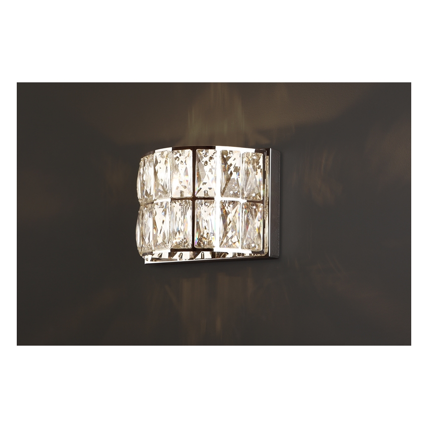 MAXLIGHT W0204 - Wall light DIAMANTE 1xG9/42W/230V shiny chrome