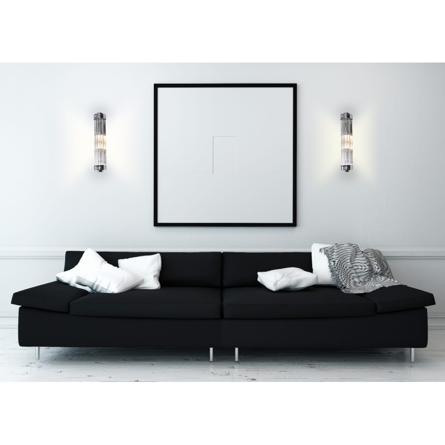 MAXLIGHT W0241 - Wall light FLORENCE 2xE14/40W/230V shiny chrome