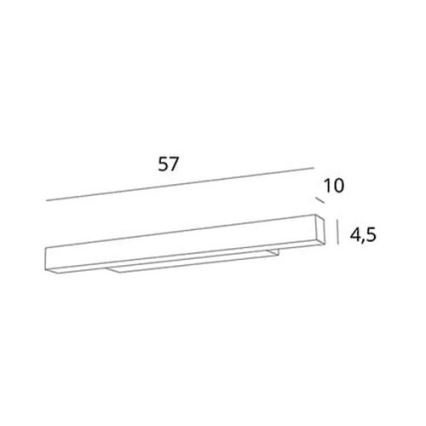 MAXLIGHT W0264 - LED Dimmable bathroom mirror lighting LINEAR LED/18W/230V 57 cm IP44 black