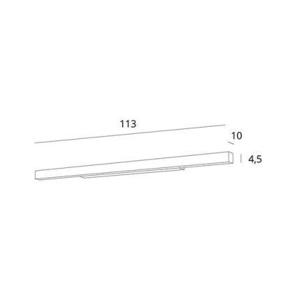 MAXLIGHT W0266 - LED Dimmable bathroom mirror lighting LINEAR LED/36W/230V 113,5 cm IP44 black