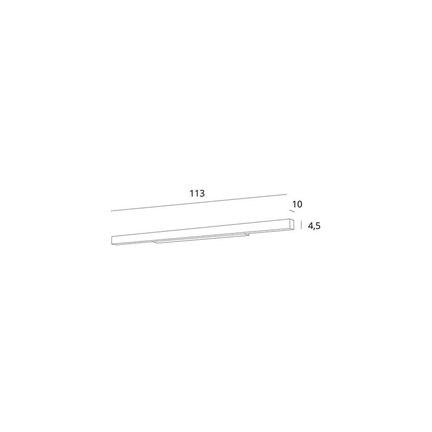 MAXLIGHT W0266 - LED Dimmable bathroom mirror lighting LINEAR LED/36W/230V 113,5 cm IP44 black