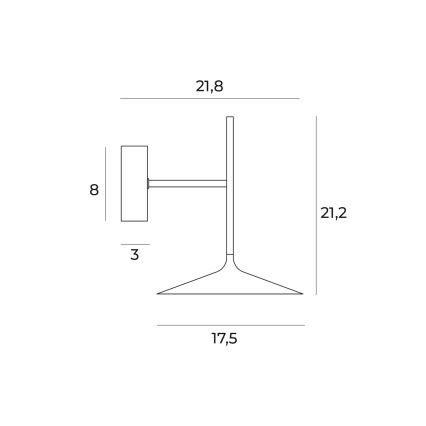 MAXLIGHT W0304 - LED Wall lamp HANA LED/6W/230V gold