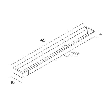 MAXLIGHT W0306 - LED Bathroom wall light FLINK LED/12W/230V 45 cm IP44 white