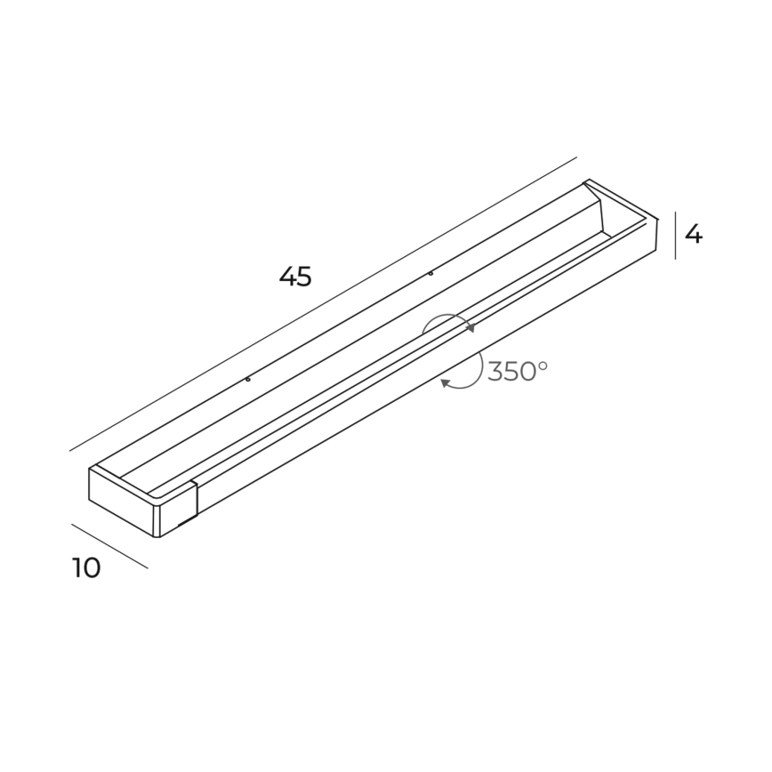MAXLIGHT W0306 - LED Bathroom wall light FLINK LED/12W/230V 45 cm IP44 white