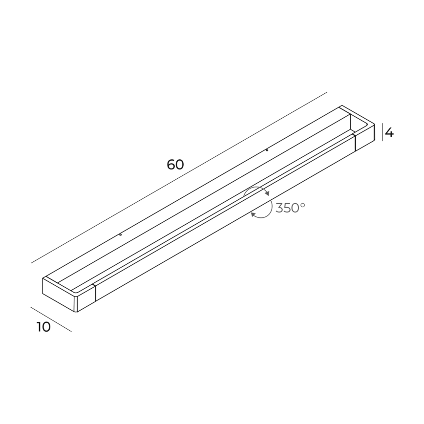 MAXLIGHT W0308 - LED Bathroom wall light FLINK LED/18W/230V 60 cm IP44 white