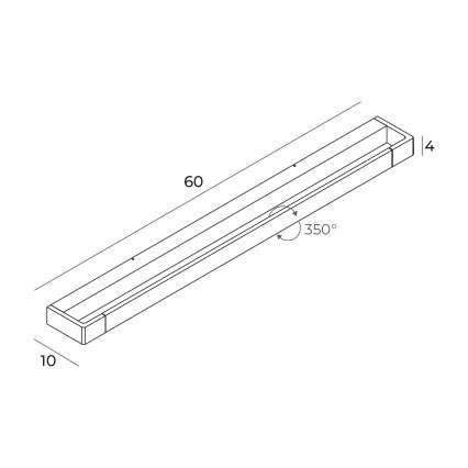 MAXLIGHT W0319 - LED Bathroom wall light FLINK LED/18W/230V 60 cm IP44 gold