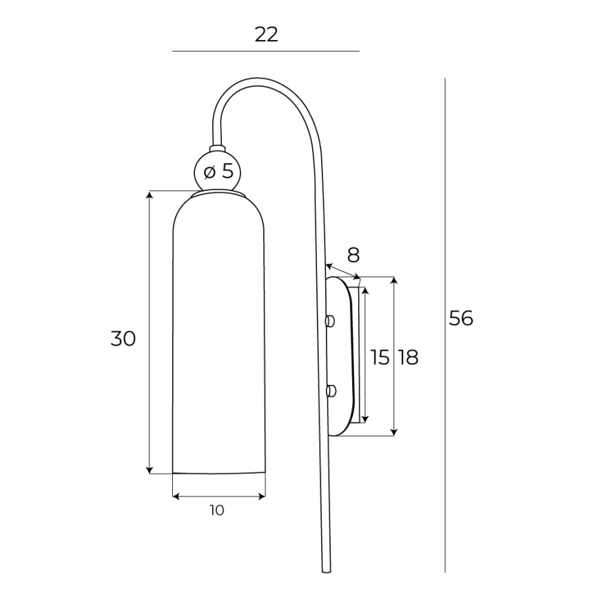 MAXLIGHT W0333 - Wall lamp CAMPANILA 1xE27/40W/230V brass/grey