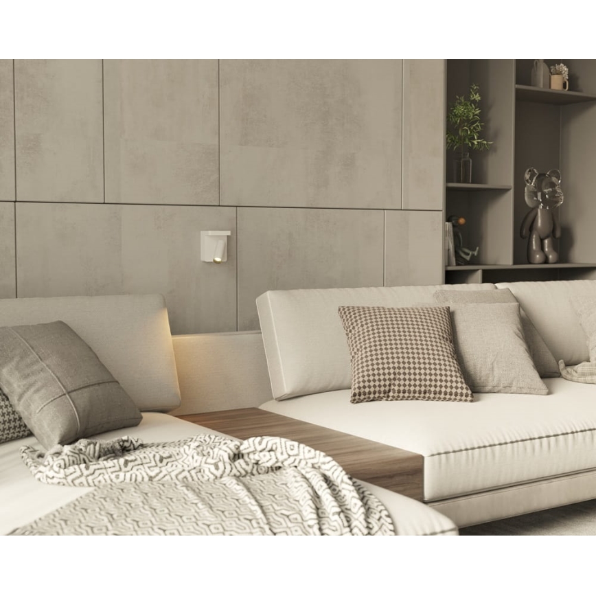 MAXLIGHT W0373 - LED Wall spotlight with wireless charging LOFER LED/7W/230V white