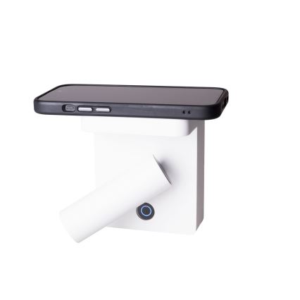 MAXLIGHT W0373 - LED Wall spotlight with wireless charging LOFER LED/7W/230V white