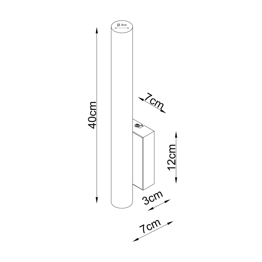 MAXLIGHT W0477 - LOFT LED Wall Light LED/6W/230V, Grey