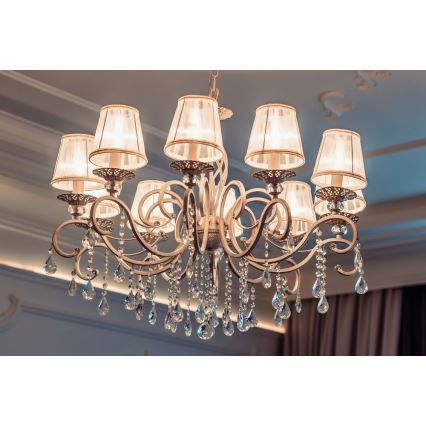 Maytoni ARM247-10-G - Chandelier on a chain GRACE 10xE14/40W/230V