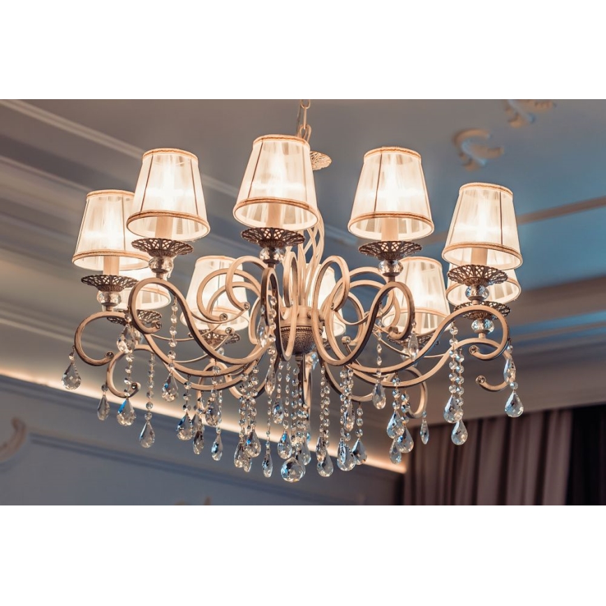 Maytoni ARM247-10-G - Chandelier on a chain GRACE 10xE14/40W/230V