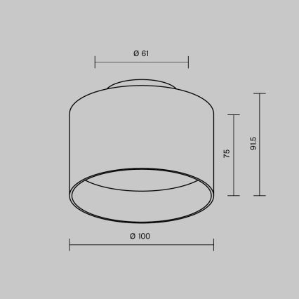 Maytoni C009CW-L12B - LED Spotlight PLANET LED/12W/230V
