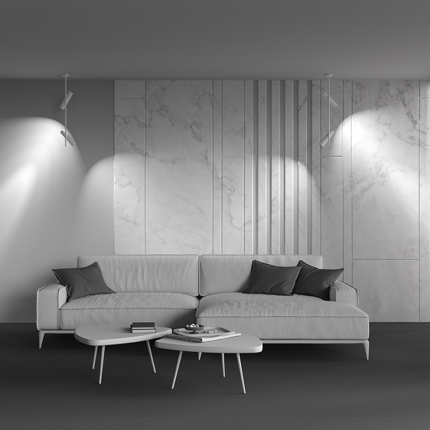 Maytoni C021CL-02W - Chandelier on a pole ELTI 2xGU10/50W/230V white