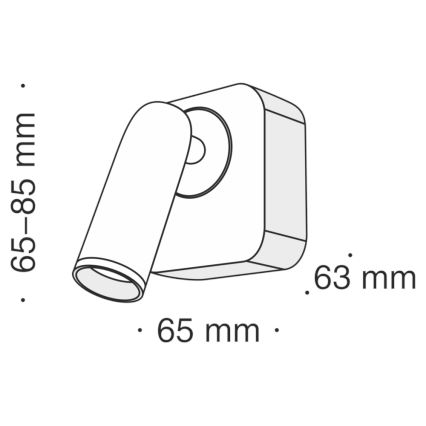 Maytoni C039WL-L3W3K - LED Wall spotlight MIRAX LED/3W/230V black