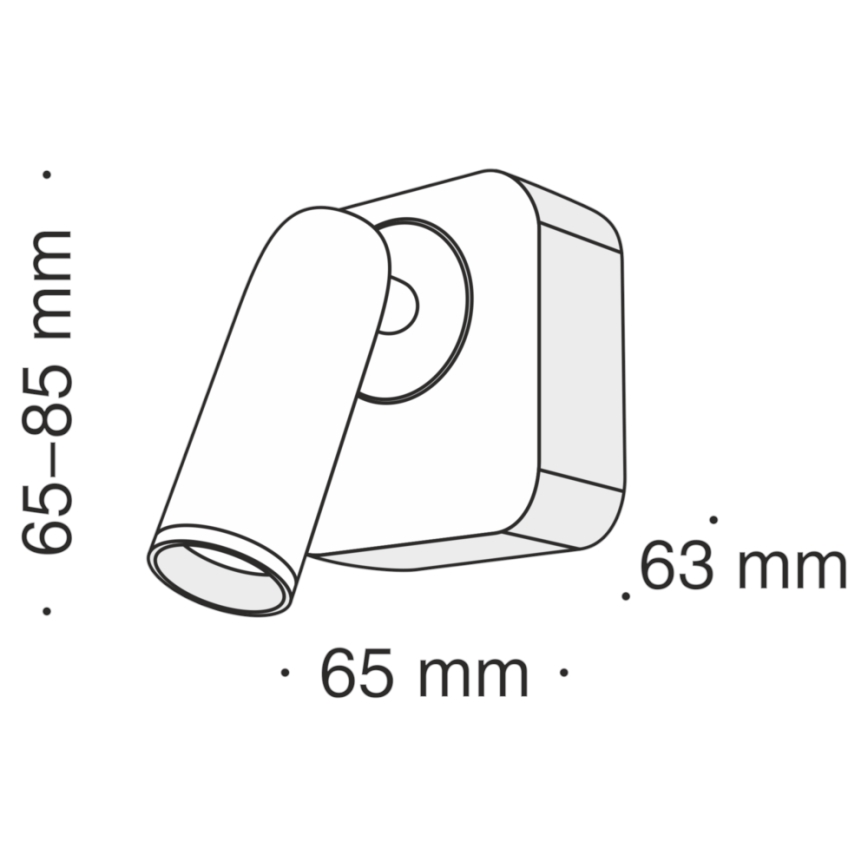 Maytoni C039WL-L3W3K - LED Wall spotlight MIRAX LED/3W/230V black