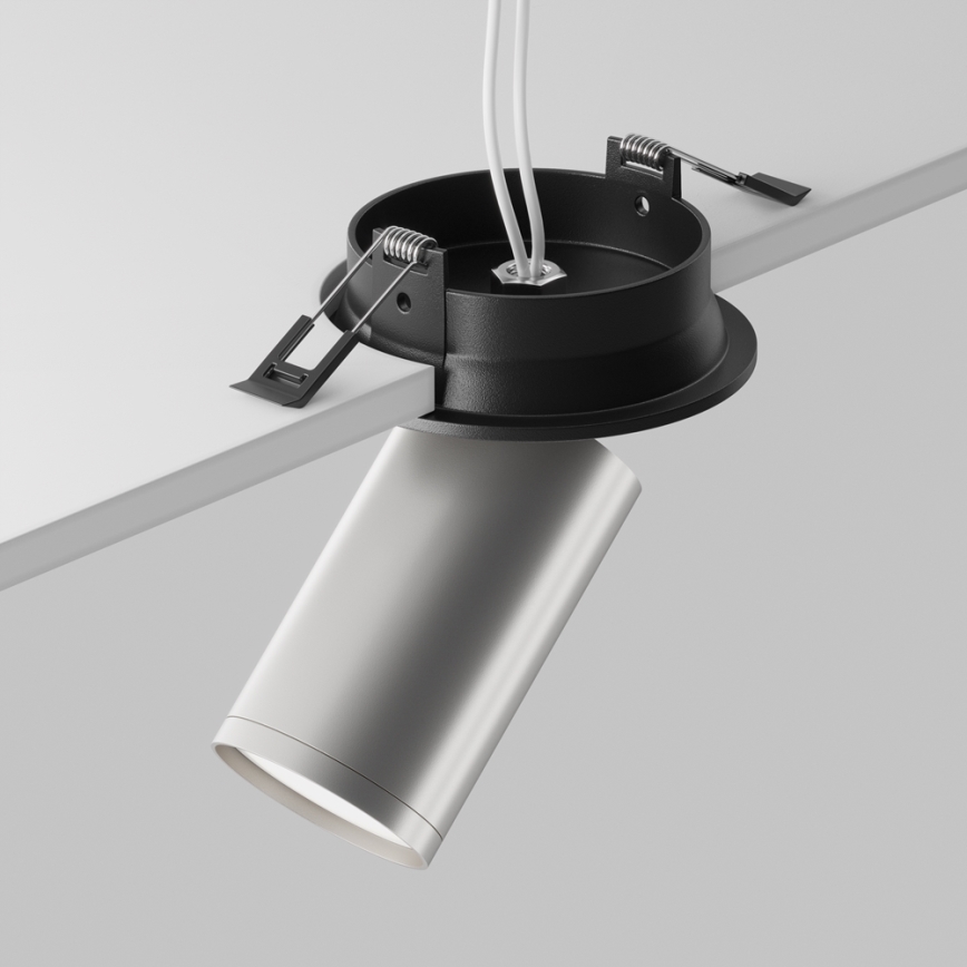 Maytoni C048CL-U-1BS - Recessed spotlight FOCUS 1xGU10/10W/230V matte chrome